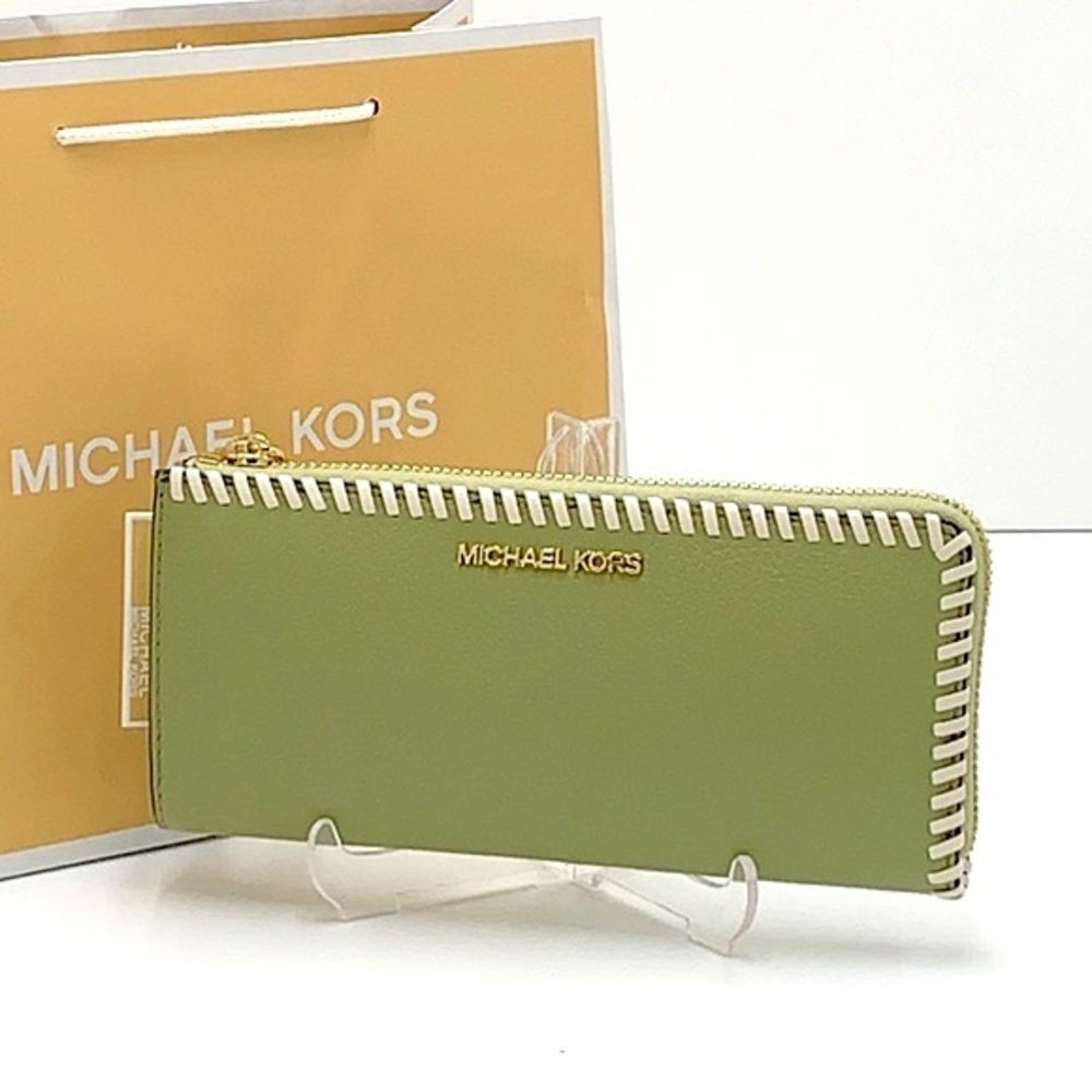 MICHAEL KORS JET SET TRAVEL LARGE THREE QUARTER ZIP LIGHT SAGE MULTI